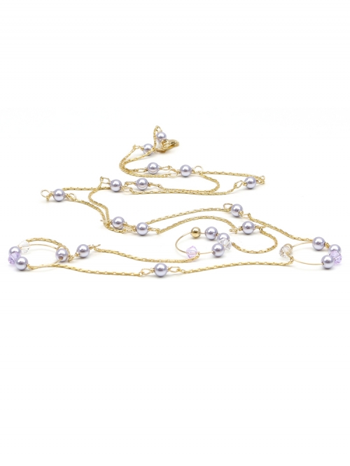 Necklace by Ichiban - Fineline Lavander circle 
