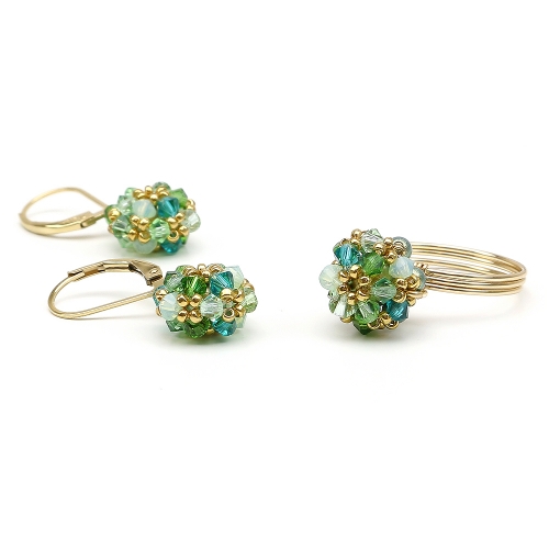 Set leverback earrings and ring by Ichiban - Daisies Herba Fresca