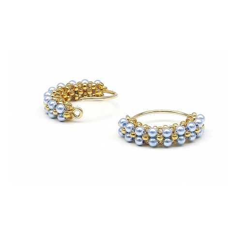 Earrings  by Ichiban - Primetime Pearls Light Blue