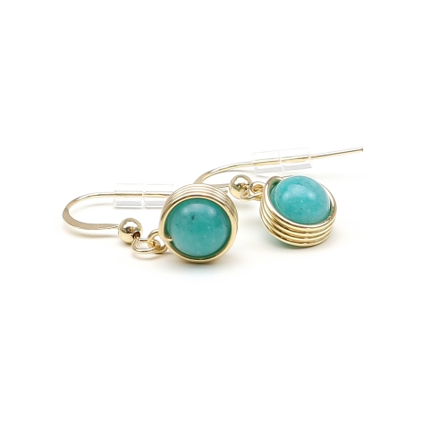 Earrings by Ichiban - Busted Gemstone Amazonite 