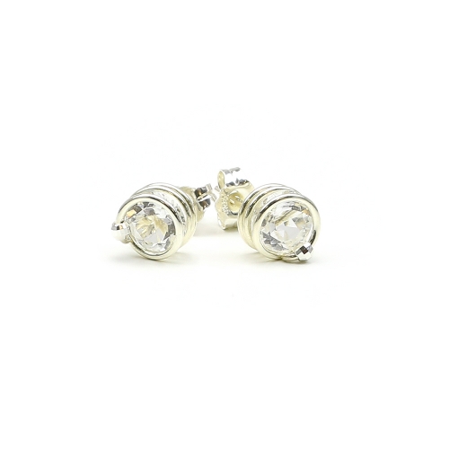 Stud earrings by Ichiban -  Deluxe White Topaz AG925