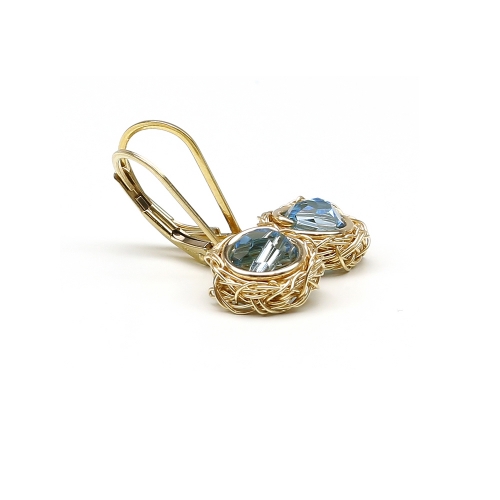 Leverback earrings by Ichiban - Sweet Aquamarine