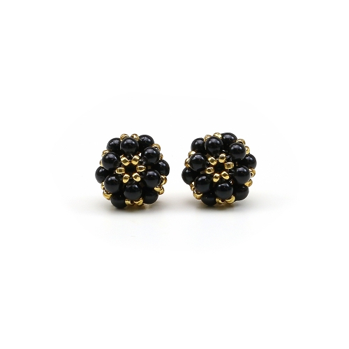 Stud earrings by Ichiban - Daisies Mystic Black