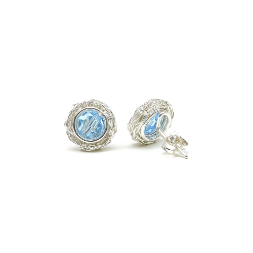 Stud earrings by Ichiban - Sweet Aquamarine AG925