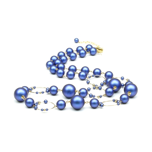 Necklace by Ichiban - Gravity Iridescent Dark Blue