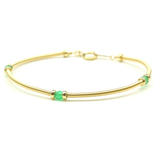 Gemstone bracelet by Ichiban - Vogue Green Onyx