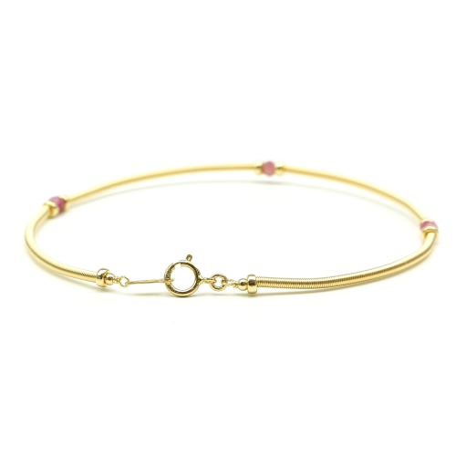 Gemstone bracelet by Ichiban - Vogue Pink Turmaline