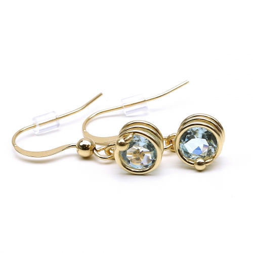 Dangle earrings by Ichiban - Busted Deluxe Gemstone Sky Blue Topaz