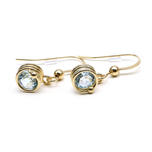 Dangle earrings by Ichiban - Busted Deluxe Gemstone Sky Blue Topaz