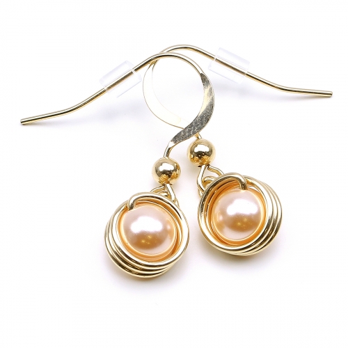 Pearls earrings for women - Busted Pearls Peach