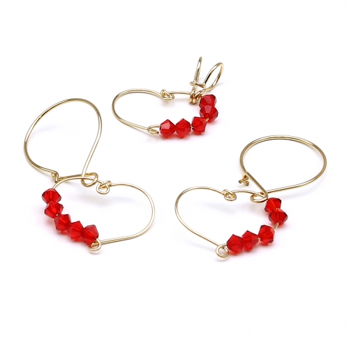 Earrings and pendant for women - Sweet Love set