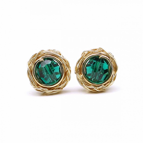 Stud earrings by Ichiban - Sweet Emerald