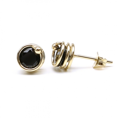 Stud earrings by Ichiban - Busted Deluxe Black Spinel 