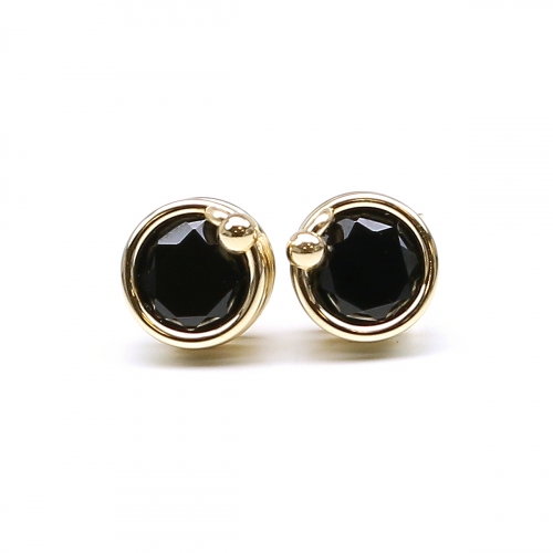 Stud earrings by Ichiban - Busted Deluxe Black Spinel 
