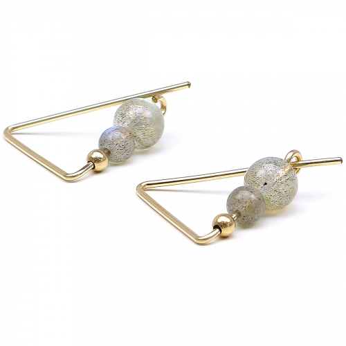 Gemstone earrings by Ichiban - Fancy Labradorite