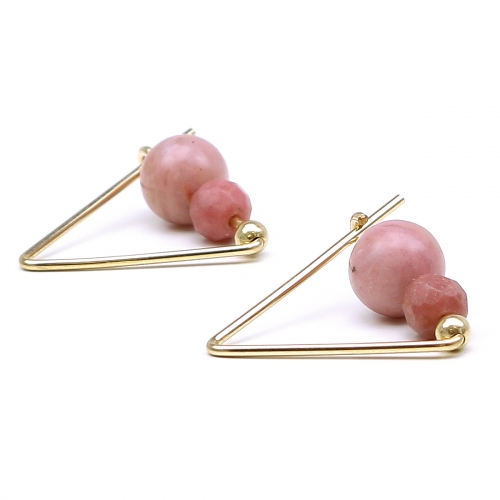 Gemstone earrings by Ichiban - Fancy Rhodonite