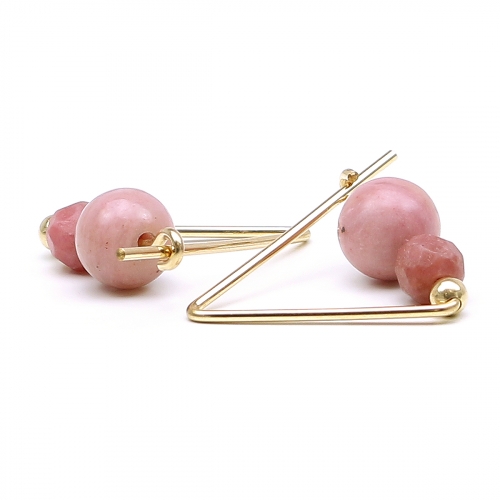 Gemstone earrings by Ichiban - Fancy Rhodonite