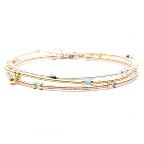 Gemstone set for women by Ichiban - Vogue 3 bracelets set