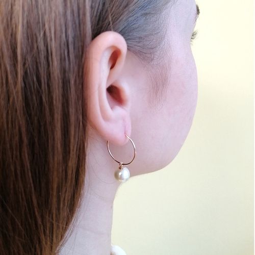 Earrings by Ichiban - Circle Cream