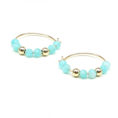 Earrings by Ichiban - Simple Style Amazonite 14K gold
