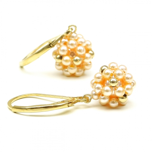 Leverback earrings by Ichiban - Peach Berry