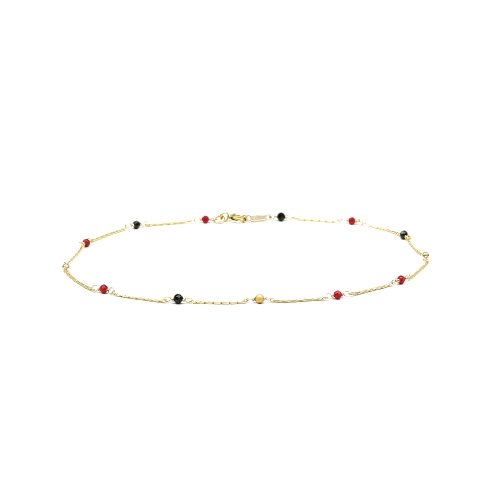 Lucky Charm Red and Black Ichiban - ankle bracelet 