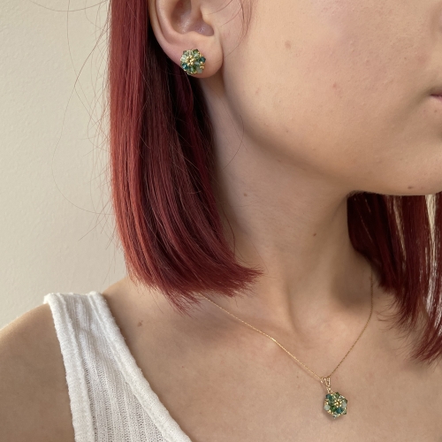 Set pendant and stud earrings by Ichiban - Daisies Herba Fresca