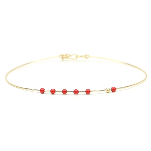Simple Style Pearls - rouge - bratara fixa martisor