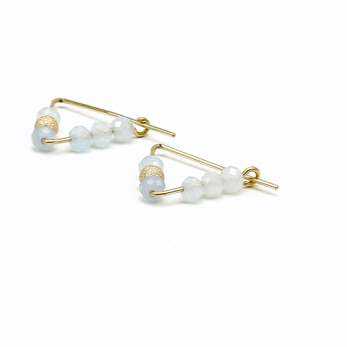 Earrings by Ichiban - Fancy Aquamarine 14K Gold