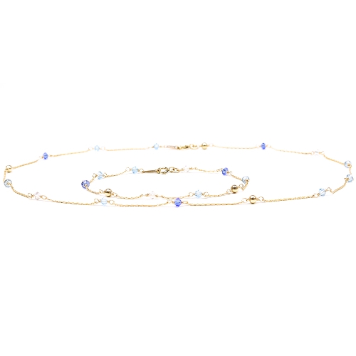 Set necklace and bracelet by Ichiban - Fineline Blue