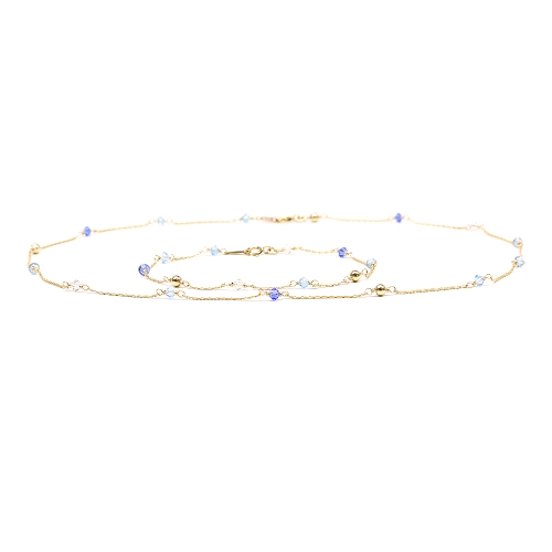 Set necklace and bracelet by Ichiban - Fineline Blue