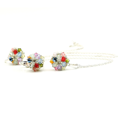 Set pendant and clips earrings by Ichiban - Daisies Summer Mood 925