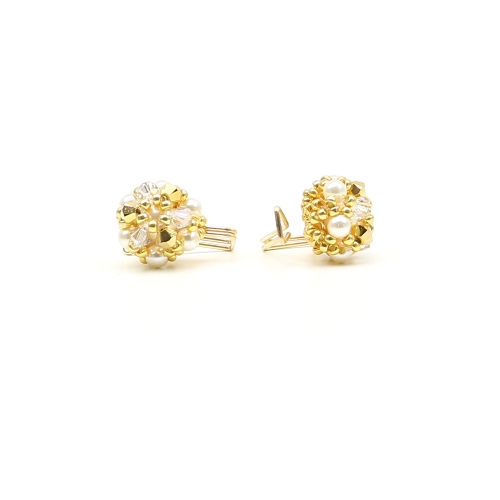 Daisies Aurum - clips earrings Ichiban Jewelry