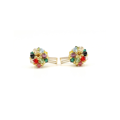 Daisies Multicolor - cercei clips Ichiban Bijuterii