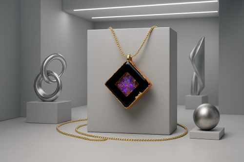 Black Foil - pendant by Ichiban Jewelry