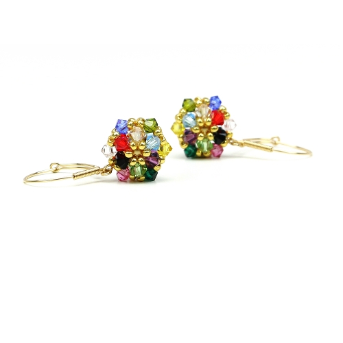 Leverback earrings by Ichiban - Daisies Multicolor